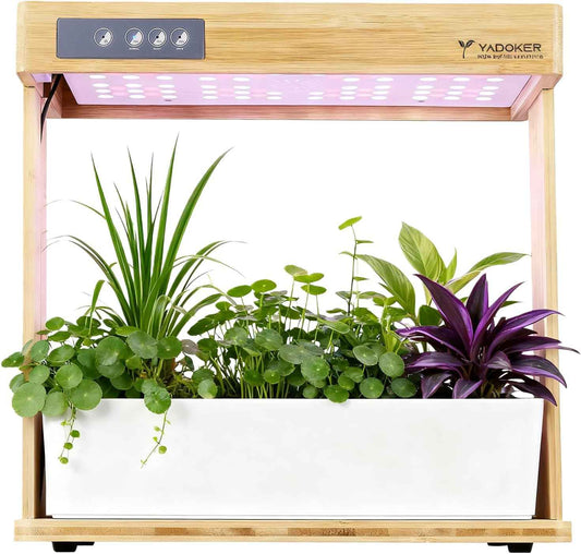 yadoker Indoor Hydroponic Garden System, 8 Pods Smart Growing Kit with LED Grow Light, Automatic Timer, Pump System & 3.5L Water Tank – Ideal for Herb Cultivation (No Seed)