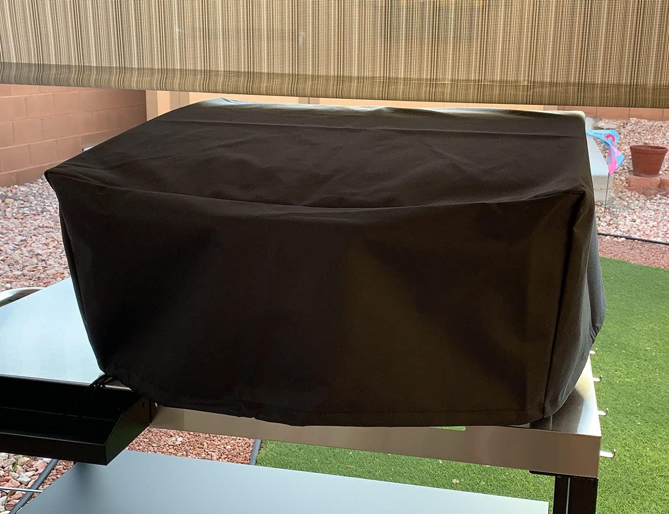 Tabletop Grill Cover for Pit Boss 75275 & PB336GS, Cuisinart CGG-306 Covers 24 Inch Table Top Most 2-Burner Portable Heavy Duty Waterproof Black WC003 24L*18W*13H inch (Black)