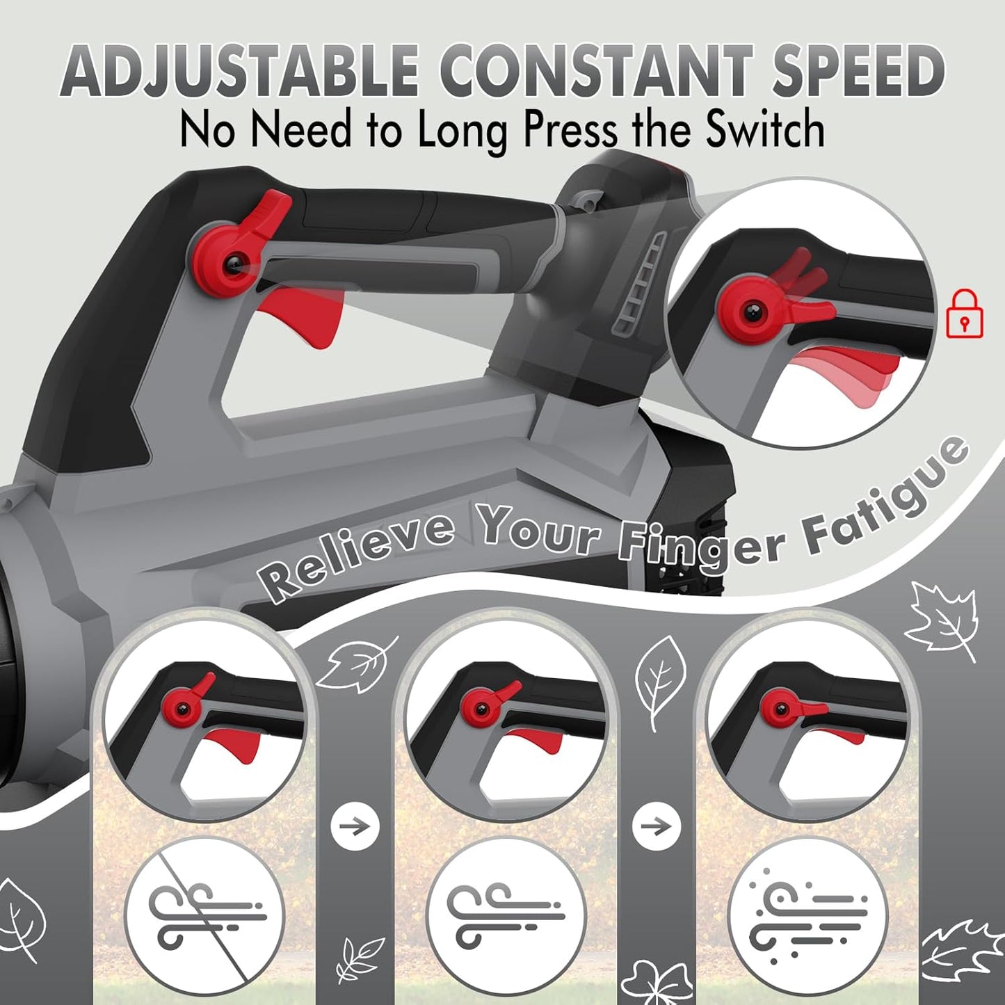 Leaf Blower Cordless (Upgraded) - 630CFM/160MPH, 21V Powerful Electric Cordless Leaf Blower with 2 x 4.0Ah Batteries and Charger, Battery Powered Leaf Blowers for Lawn Care, Patio, Yard, Dust, Snow