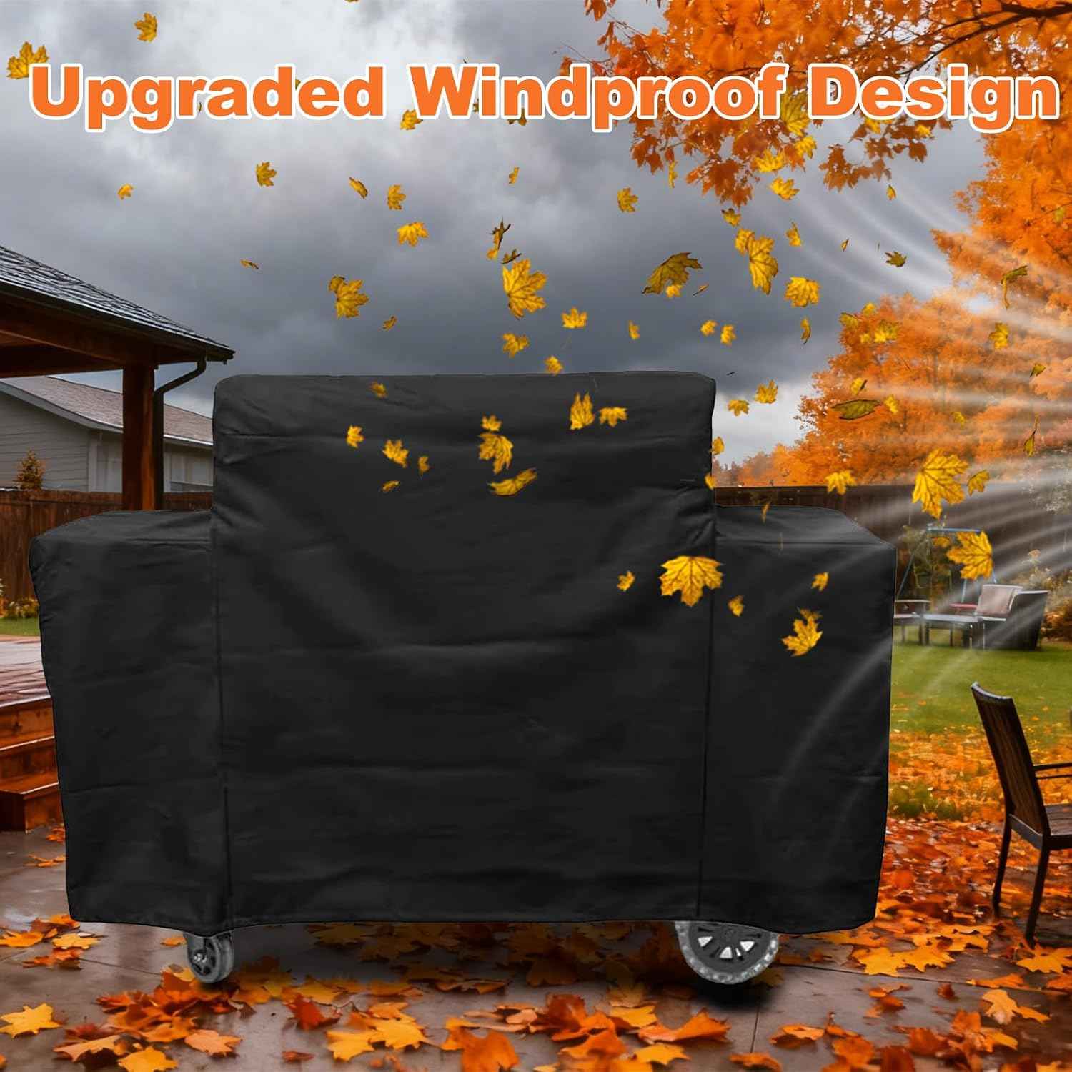 Grill Cover for Pit Boss 4-Burner Ultimate Lift-Off Griddle,64" L x 31" W x 35" H-Black 600D Heavy Duty Waterproof Resistant PitBoss Cover, Outdoor Grill Cover for Pit Boss Sierra 4B Ultimate Griddle