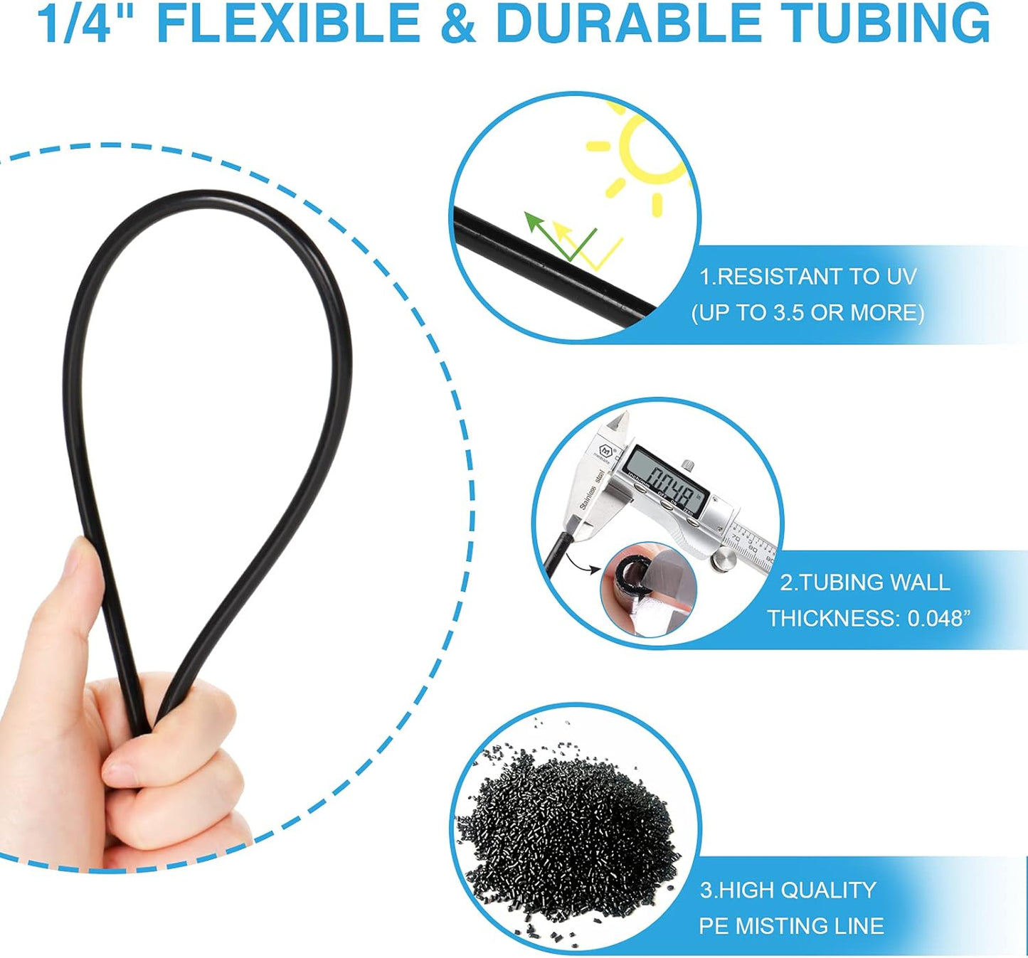 Bonviee Misters for Outside Patio, 100FT Misting Cooling System for Patio, 100FT (30M) Misting Line+28 Mist Nozzles+3/4" Brass Adapter, Pre-Assembled Garden & Greenhouse Watering System