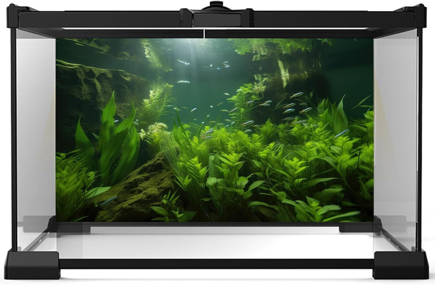 Aquarium Background Lush Aquatic Plants Seagrasses Terrarium Background Redwood Root Moss Tropical Style Green Underwater Plants Fish Tank Background Under The Sea Reptile Tank Backdrop 24x16in