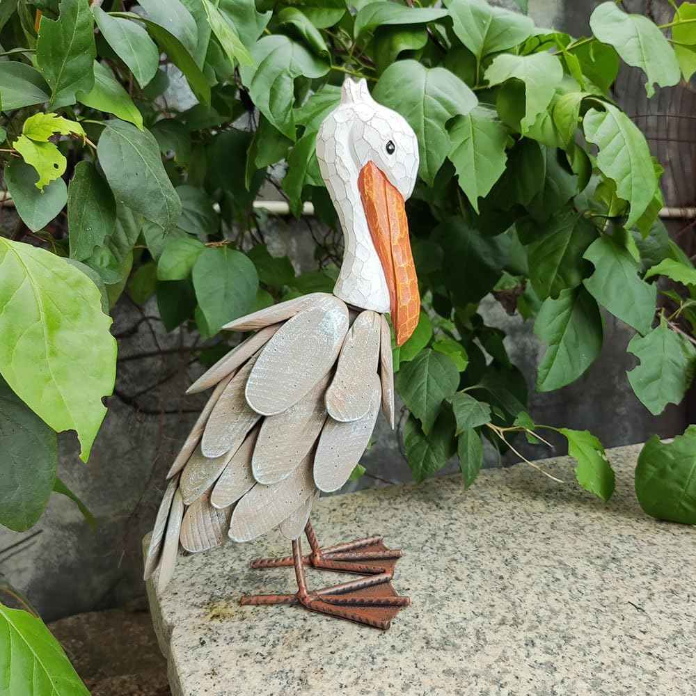 Outdoor Decor Pelican Bird Statues Figures Yard Art Garden Sculptures & Statues for Patio, Pond, Pool, Backyard Decorations…