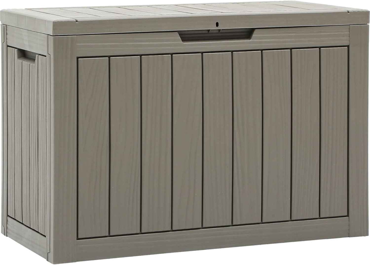 YITAHOME 45 Gallon Deck Box, Outdoor Storage Box for Patio Cushions, Outdoor Tools, Gardening Tools, Sports Equipment, and Throw Pillows, Lockable and Waterproof, Brown