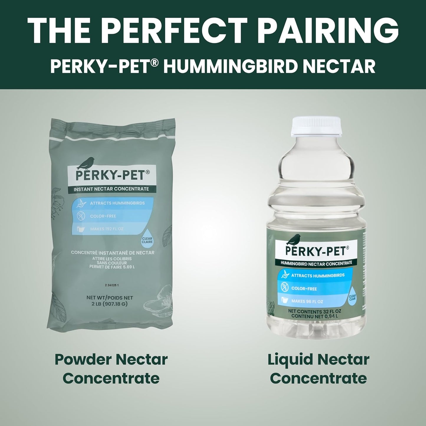 Perky-Pet Glass Hummingbird Feeders for Outdoors with Ant Moat, Bee Guards, & Perches, 8oz Nectar Capacity, Wide-Mouth Bottle for Easy Filling & Cleaning, Outdoor Garden Décor, 203CPBN-2 (Pack of 2)