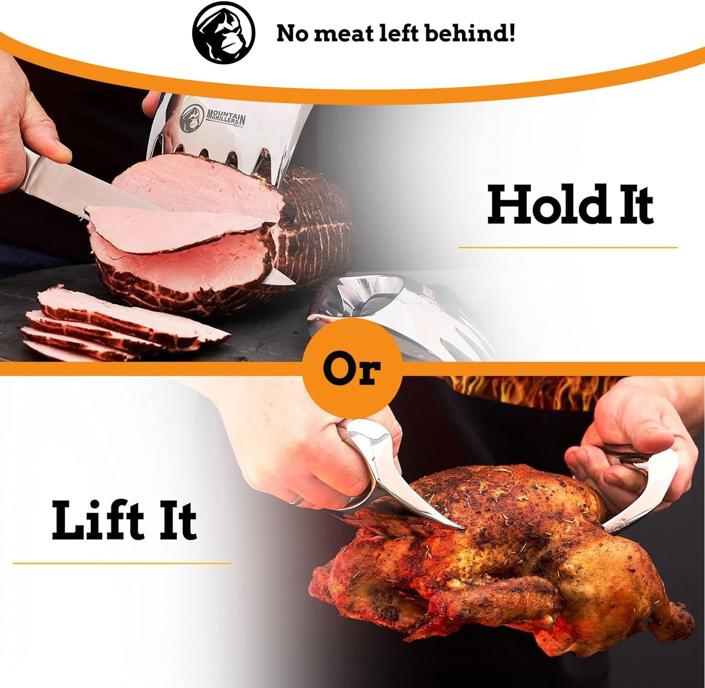 Meat Claws Meat Shredder for BBQ - Perfectly Shredded Meat, These Are The Meat Claws You Need - Best Pulled Pork Shredder Claw x 2 For Barbecue, Smoker, Grill (Solid Metal) - Lumora Garden