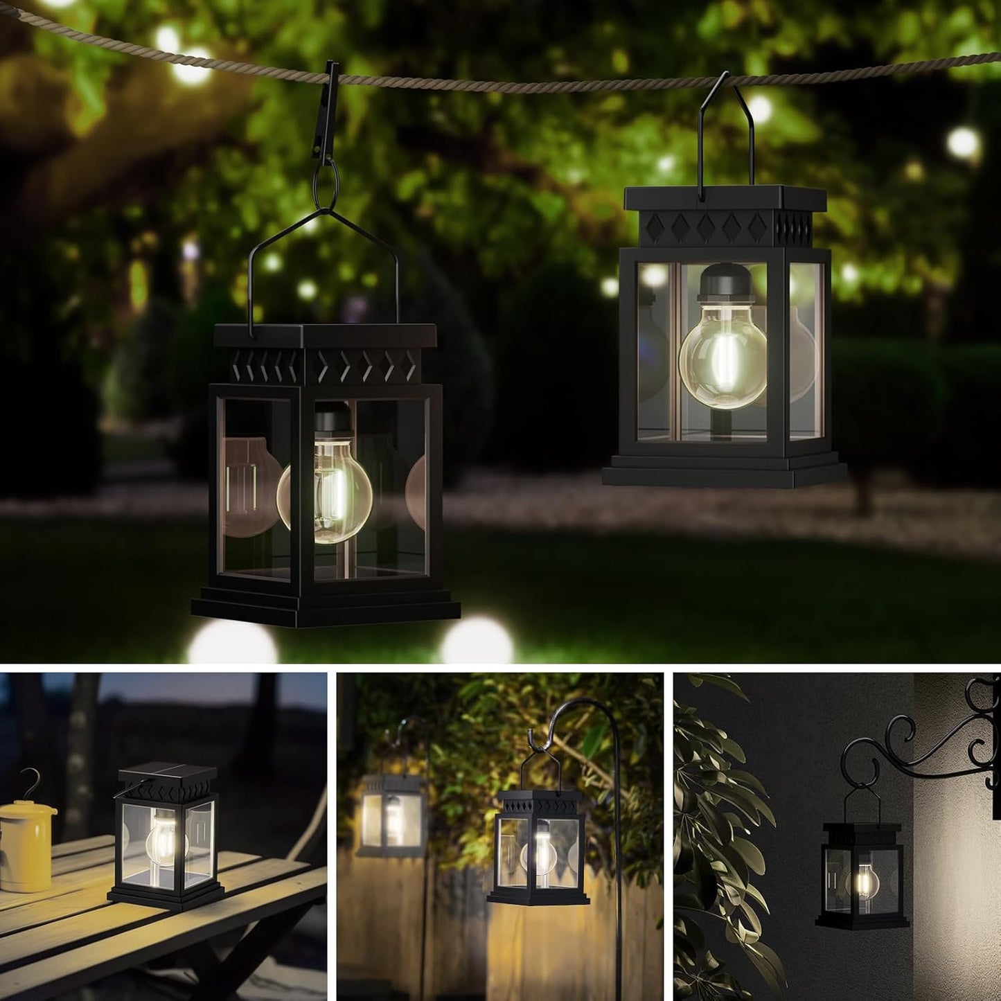 4 Pack Solar LED Stake Lights Outdoor Waterproof for Pathway Garden Yard Patio Driveway, Solar Walkway Lights Auto On/Off, Warm White, Up to 8H Lighting
