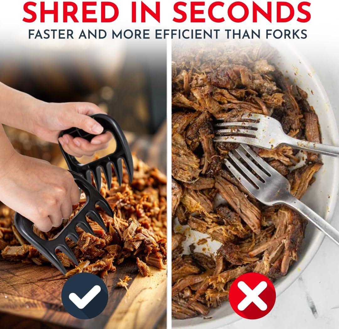 Premium Meat Shredder Claws - BBQ Accessories Gifts for Men Dad Birthday, Bear Claw for Shredding Meat - Claws for Pulled Pork, Chicken Shredder Tool - Perfect for BBQ Grilling Accessories - Lumora Garden