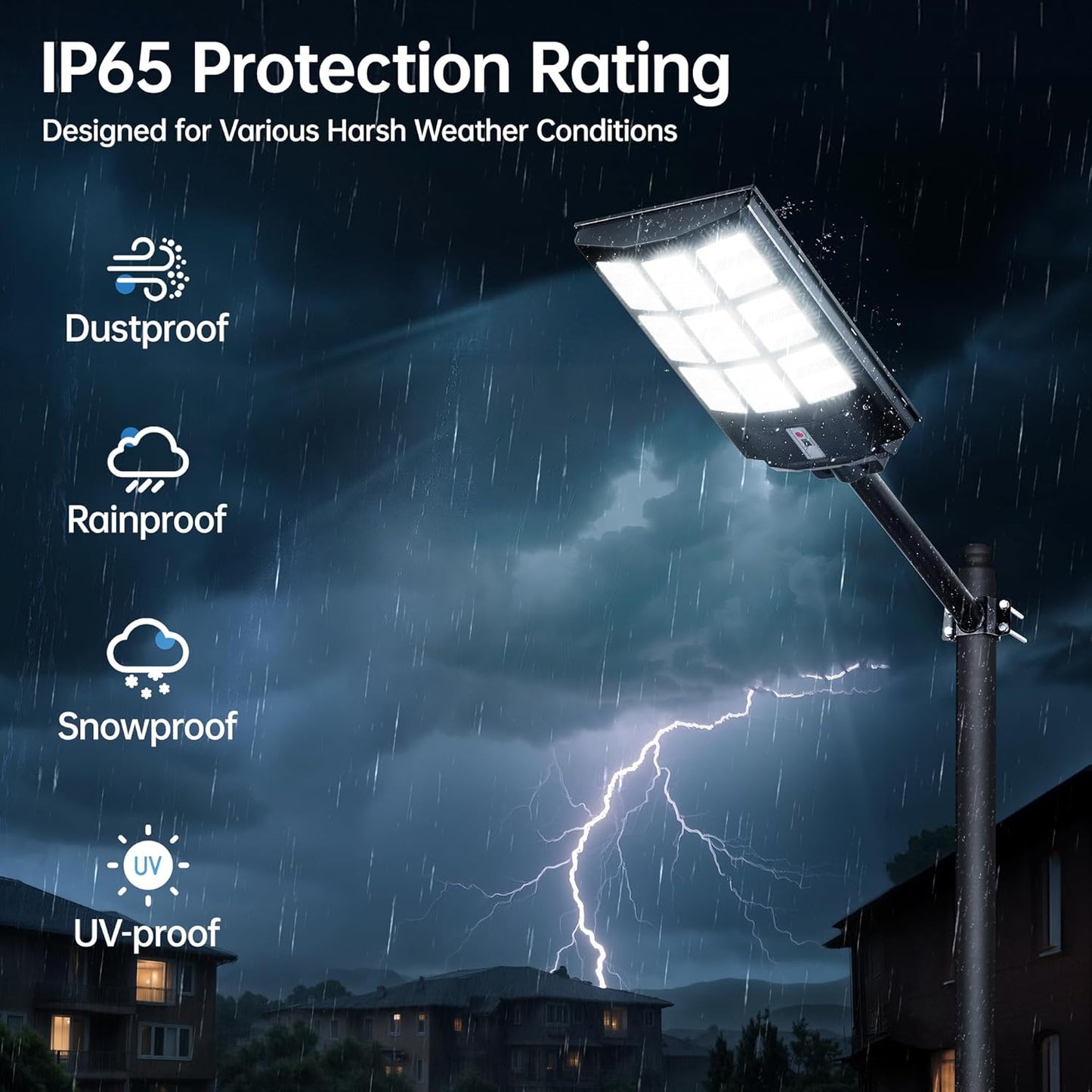6000W Solar Street Lights Outdoor – 240,000LM 7000K LED with Motion Sensor, 324 LEDs, 240° Wide Angle, IP65 Waterproof, Dusk to Dawn Solar Flood Lights for Yard, Parking Lot, Garage