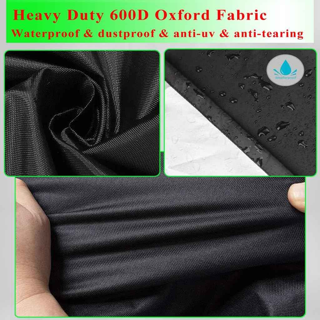 30 Inch Square Fire Pit Cover for 28-30 Inch Fire Pit Tables, 600D Heavy Duty Waterproof 31 x 31 x 25 Inches Patio Propane Gas Firepit Cover Square Outdoor, Black
