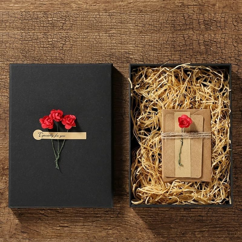 144 Pcs Artificial Mini Fake Rose Flower, Handmade Small Paper Flowers for Crafts Wedding Bouquet Mini Paper Flowers with Stems for DIY Crafts Gift Wreath Scrapbooking HairClips Decoration(Red)