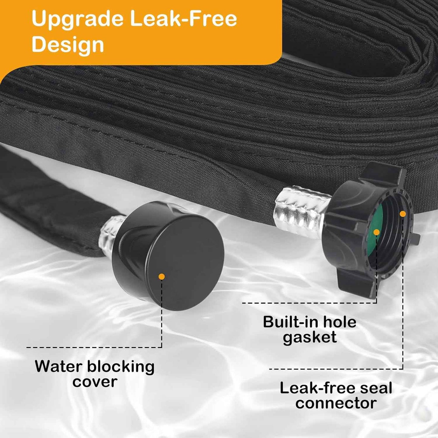 Flat Soaker Hose 25FT Heavy Duty Double Layer Design - Save 80% Water for Garden, Lawn, and Flower Bed Drip Irrigation (25FT)