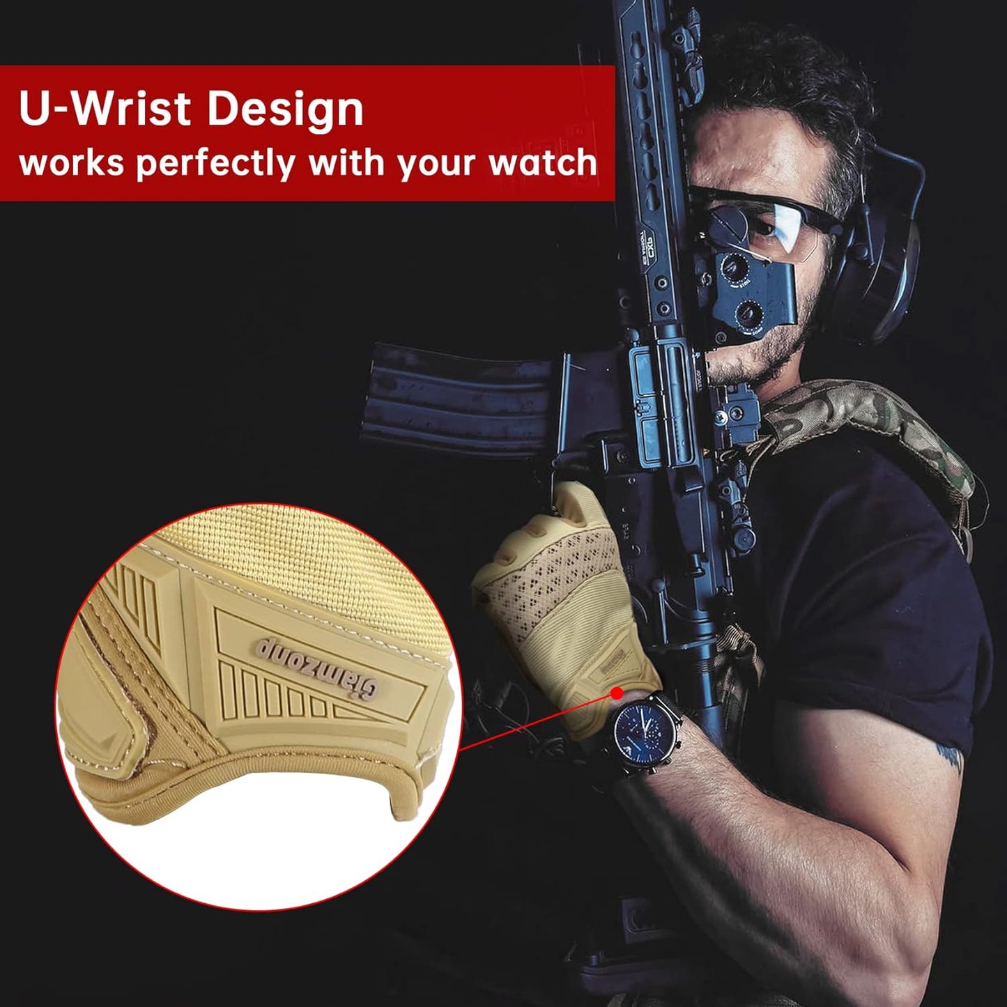 Work Gloves Men, Utility Mechanic Gloves, Touchscreen Flexible Working Gloves for Gardening Hunting