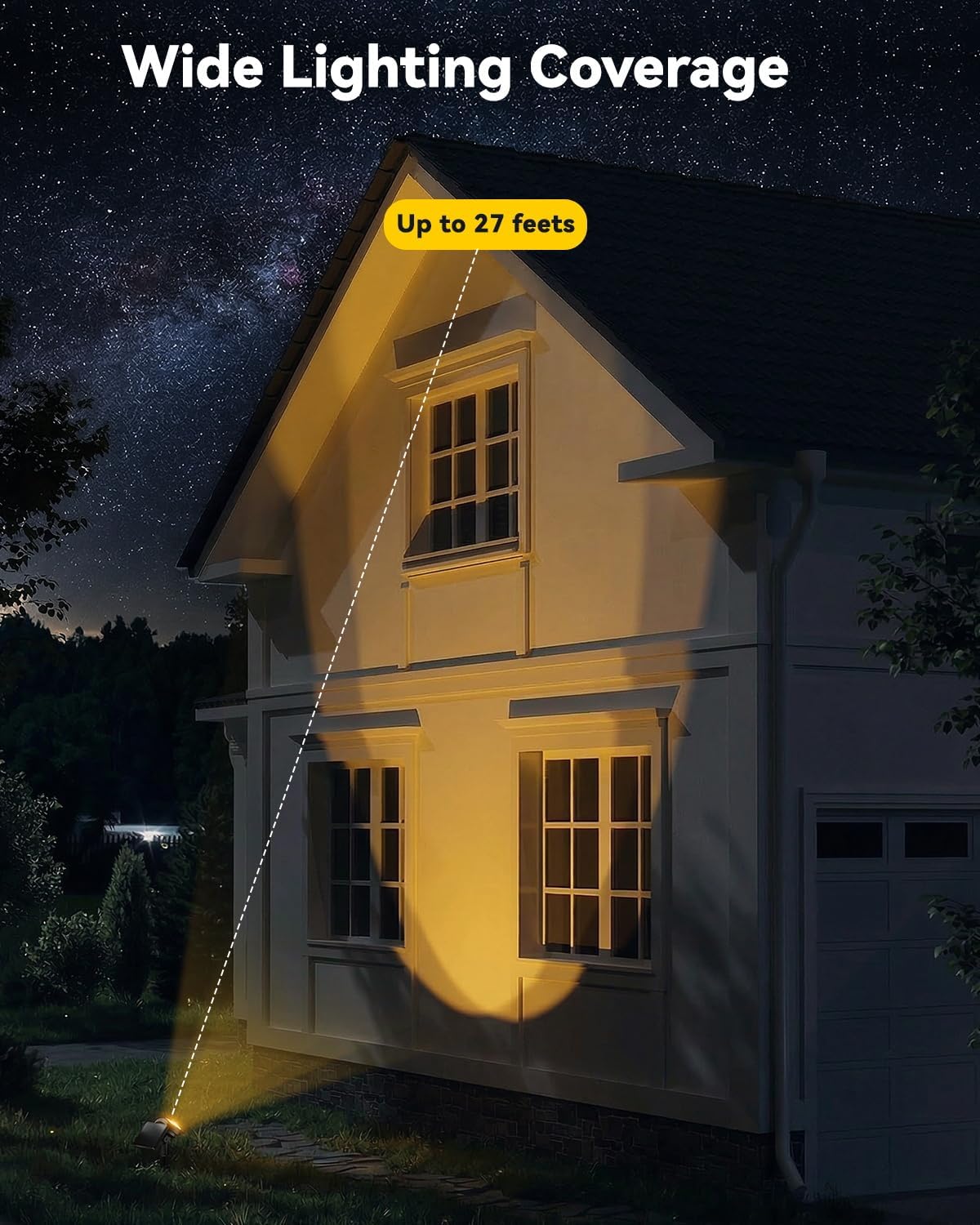 Solar Spot Lights Outdoor Waterproof IP68, RGB Colors Changing Solar Lights with 4 Lighting Modes, Solar Powered Lights Outdoor for Garden Yard Outside Landscape (2Pack)