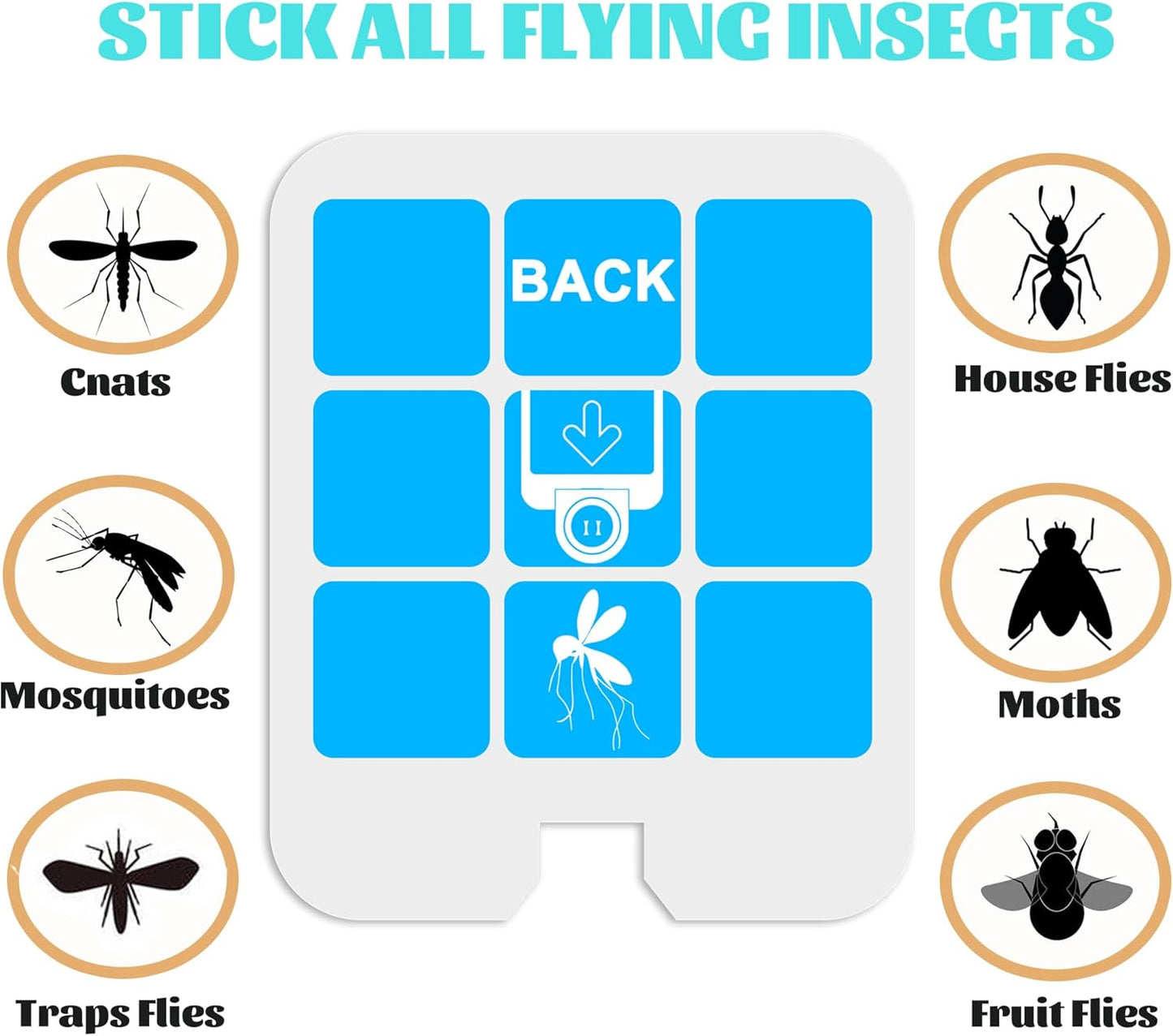 40 Pack Refill Glue Cards, Saferr Home Fly Trap Refill Compatible with Saferr Home SH502, S23005-06 and Dynatrap DT3005W Dot Indoor Fly Trap Plug-in Insect Trap Replacement