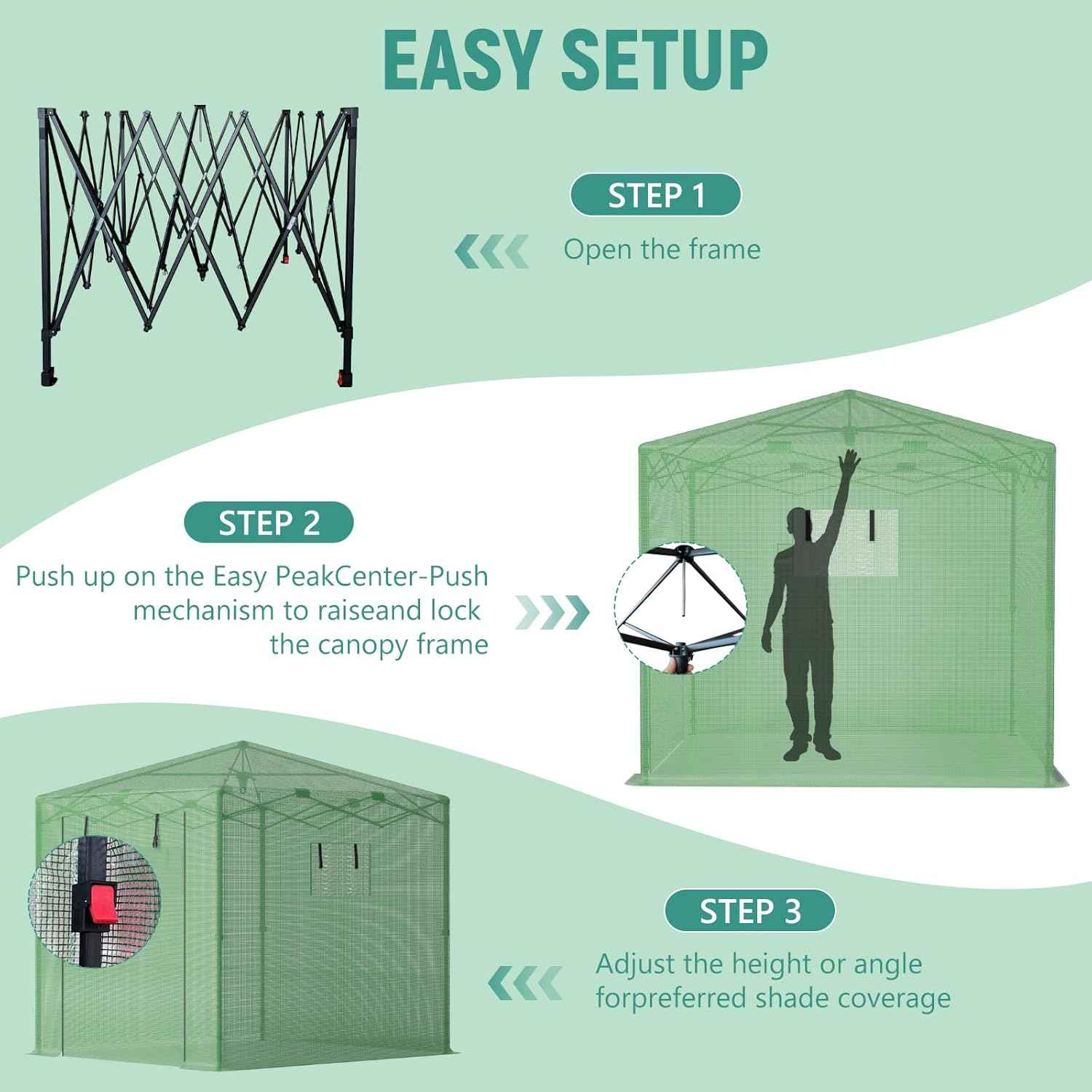 Pop Up Greenhouse, 8x6 FT Pop Up Green House for Outdoors, Portable Greenhouses, Walk-in Greenhouses, Popup Greenhouse Kit, Easy Set Up