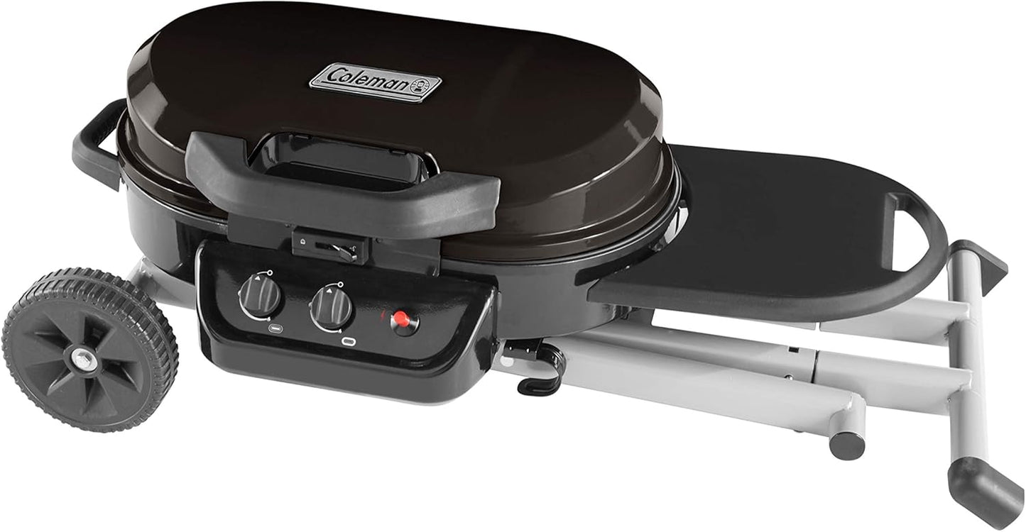 Coleman RoadTrip 225 Portable Propane Grill, 2-Burner Gas Grill with Matchless Ignition & Adjustable Temperature Control, 11,000 BTUs of Power for Grilling, Tailgating, Camping, BBQ, & More