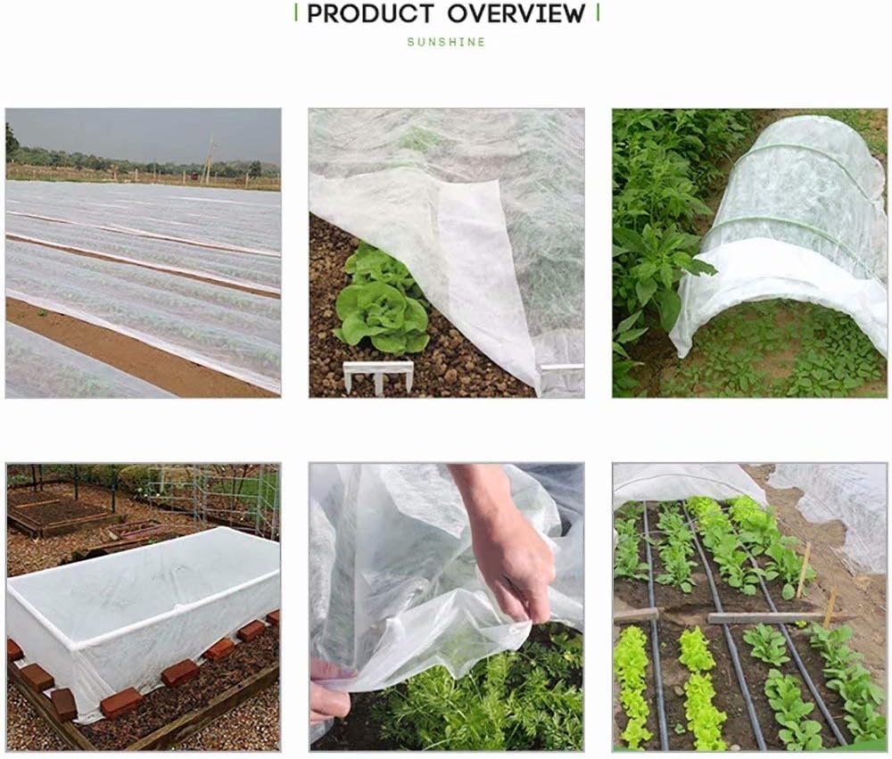 Agfabric Plant Covers Freeze Protection Floating Row Covers 10'x15' 0.9oz Plant Covers Freeze Sun Protection,Frost Cloth for Vegetables,White