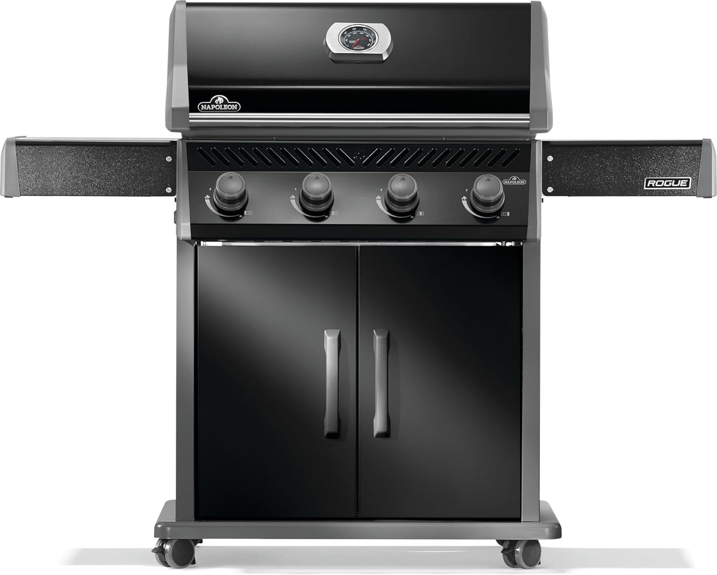Napoleon Rogue 525 Propane Gas Grill, Black, Durable 4-Burner BBQ