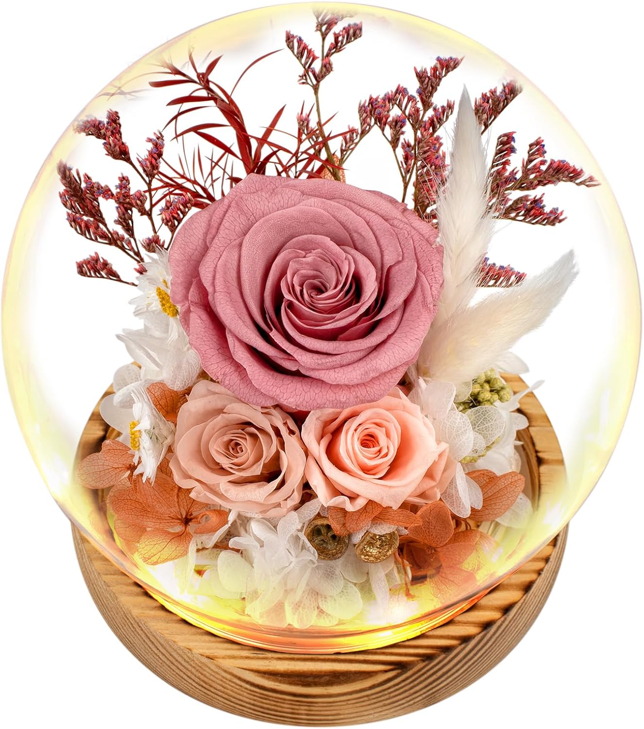 Flowers, Roses Gift – Fresh & Preserved Roses That Last Forever – Delivery to Show Love – Ideal Birthday Gift for Women, Unique for Mother’s Day & Christmas – Long-Lasting Forever Flowers