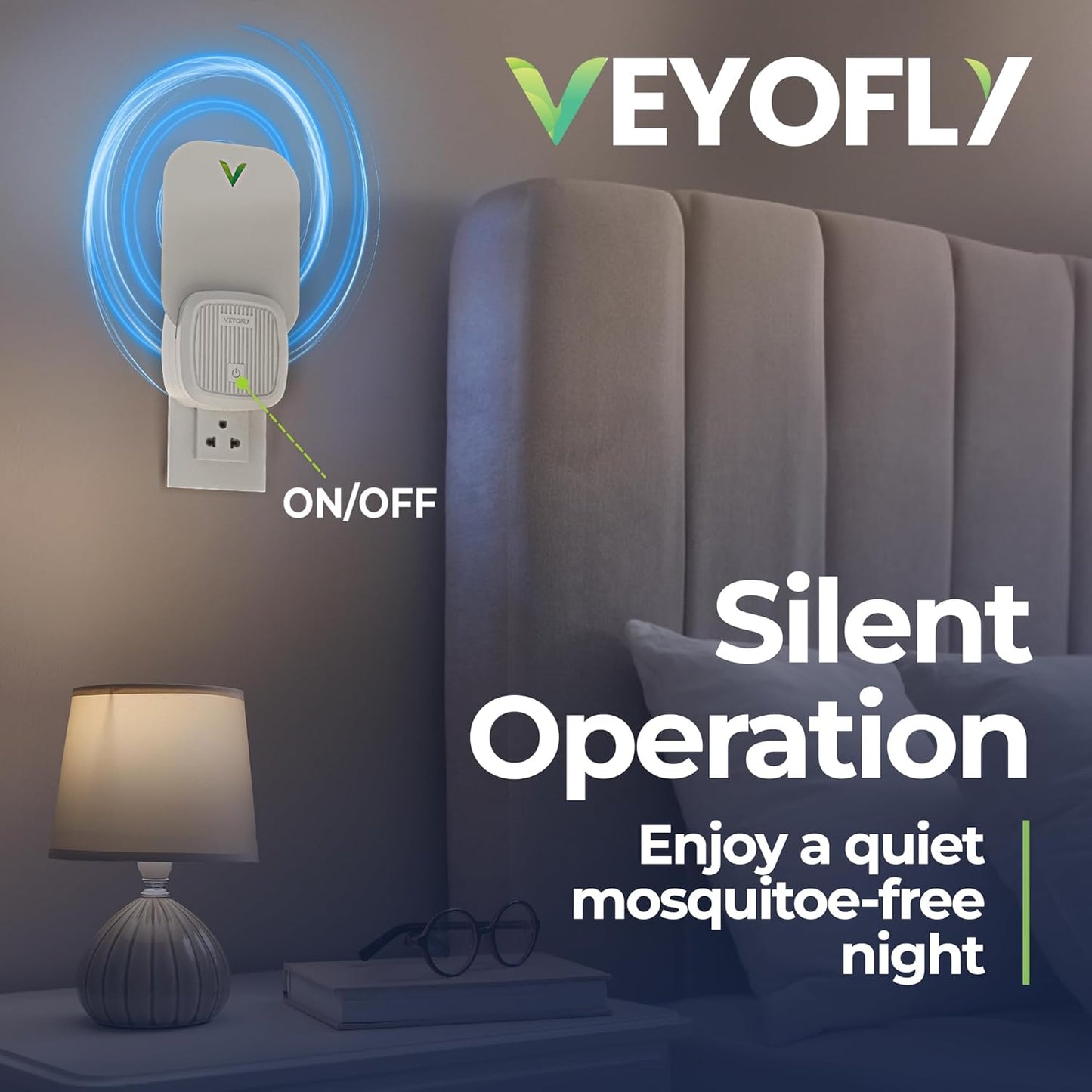 VEYOFLY Fruit Fly Traps for Indoors (1 Device + 2 Refills), Gnat Trap Indoor Plug in, Bug Traps, Flying Insect Trap, Gnat Traps for House Indoor, Fly Trap Indoor for Home Bug Light, Gnats Catcher