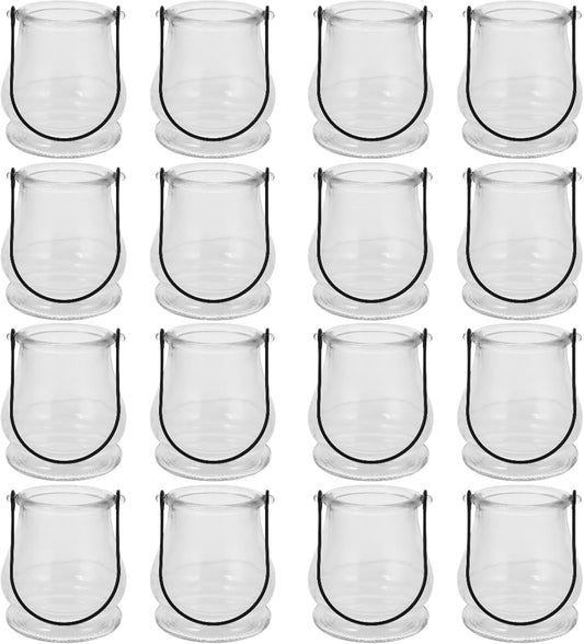 Cabilock Candle Holder Hanging Tealight Holder: 16pcs Glass Air Plant Succulent Vase Hanger Plant Terrariums Glass Orbs Air Plants for Party Wedding Centerpiece