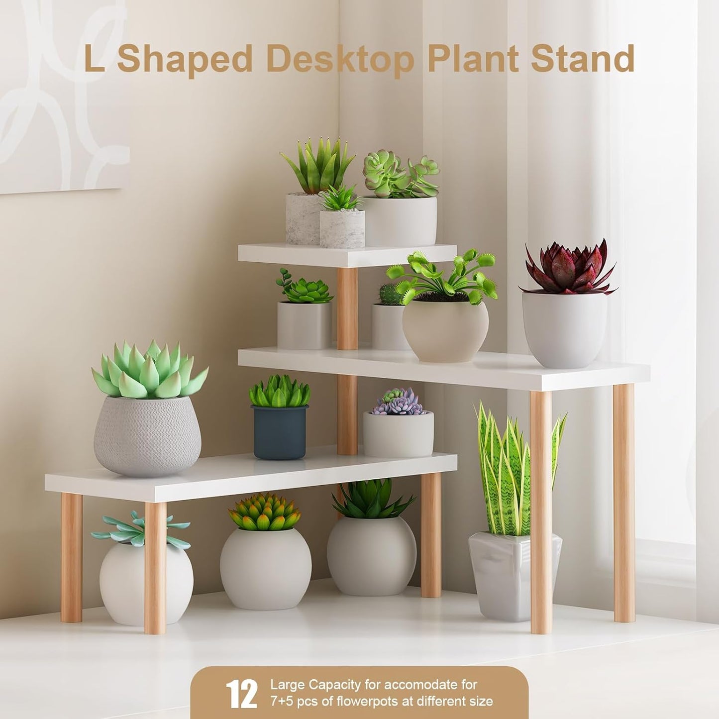 Wood Plant Stand Shelf 6 Tier