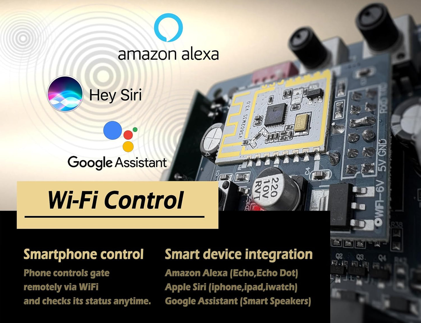 Blütezeit 6300lb WiFi Sliding Gate Opener App Control, Extra Heavy Duty Automatic Slide Gate Motor Rack Driven with 2 Remote Controls & IR Sensor Complete Hardware Kits for Rolling Driveway Gates