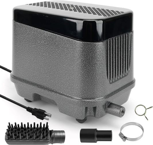 AquaMiracle Linear Air Pump ZP-40/ZP-60/ZP-100/ZP-200 for Pond Aeration, 635/950/1600/4000GPH Septic Air Pump Pond Aerators for Outdoor Ponds, Waste Treatment, Aquarium, Fish Farm, Seafood Restaurant