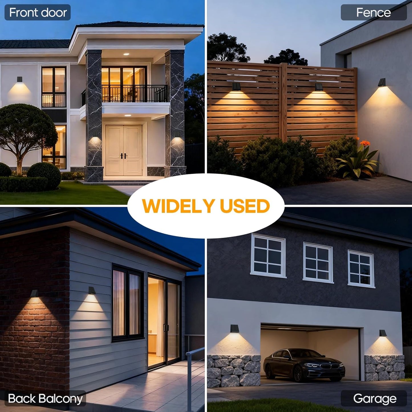 Solar Wall Light Outdoor, Radar Motion Sensor Lights Dawn Lighting Wall Sconce IP65 Waterproof Solar Lights Outdoor with 2 Modes 30H Runtime for Patio, Garden, Porch, Yard，Terrace Stairs -2 Pack
