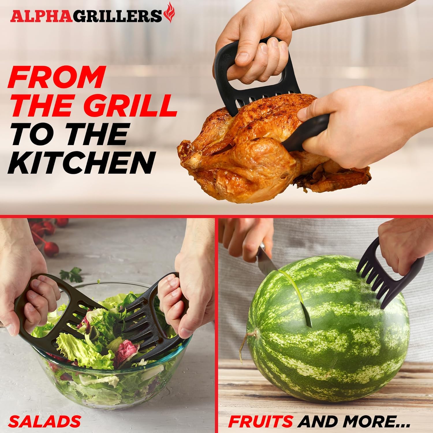 Alpha Grillers Meat Shredder Claws - Grilling Accessories Gifts for Men Dad Him Husband Son Boyfriend Birthday - BBQ Accessories Grill Puller for Cooking Shredding Barbecue Smoker Pulled Pork Chicken - Lumora Garden
