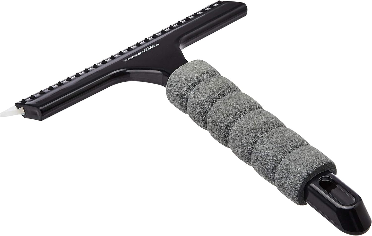 Amazon Basics Window Squeegee with Handle for Car Windows, Glass, Mirror, Black