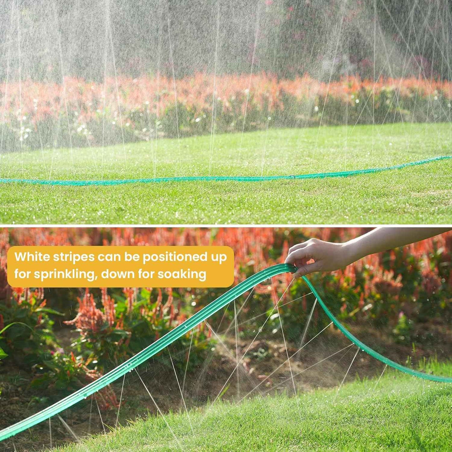 Sprinkler Soaker Hose 30 ft for Garden, Watering Hose with Holes, High-Efficiency Sprinklers Drip System for Lawn and Garden