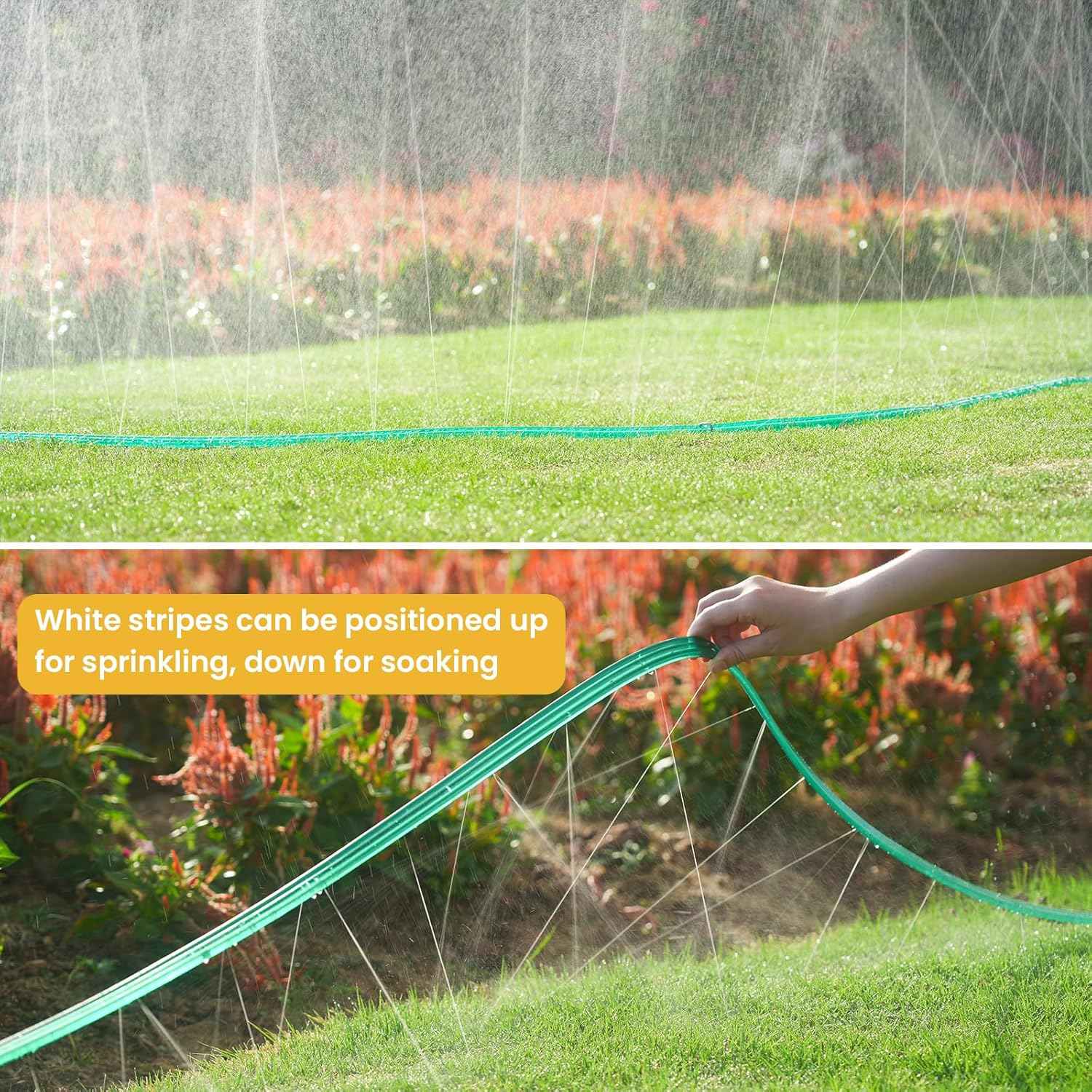Sprinkler Soaker Hose 30 ft for Garden, Watering Hose with Holes, High-Efficiency Sprinklers Drip System for Lawn and Garden