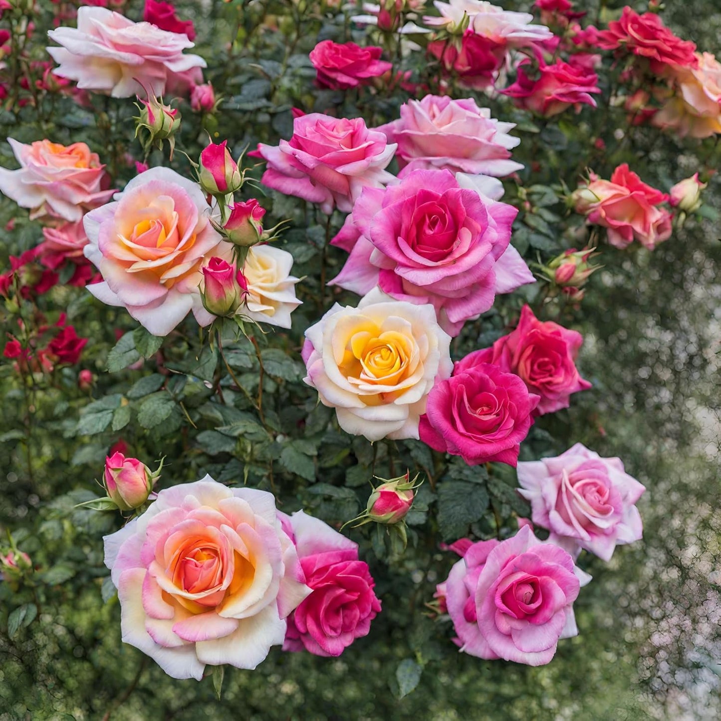 100+ Rose Seeds: 16 Blue Red Pink Yellow Heirloom Varieties for Colorful Perennial Shrubs