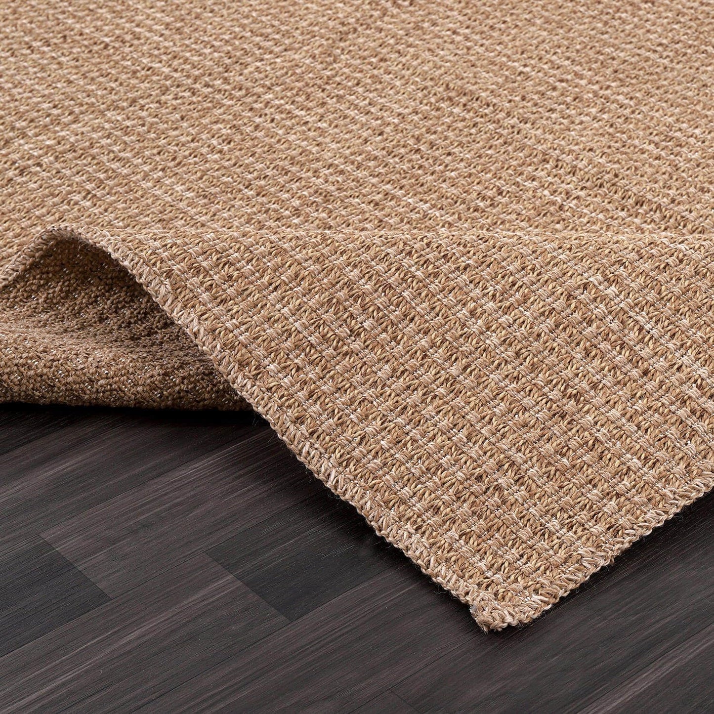 Easy Jute Rug 4x6 Indoor Outdoor Natural Rugs Solid Fiber Rug Woven Area Rug Boho Easy Clean Inside Carpet for Living Room Bedroom Dining Room Hallway or Outdoor Patio Porch (4 X 6 Natural)