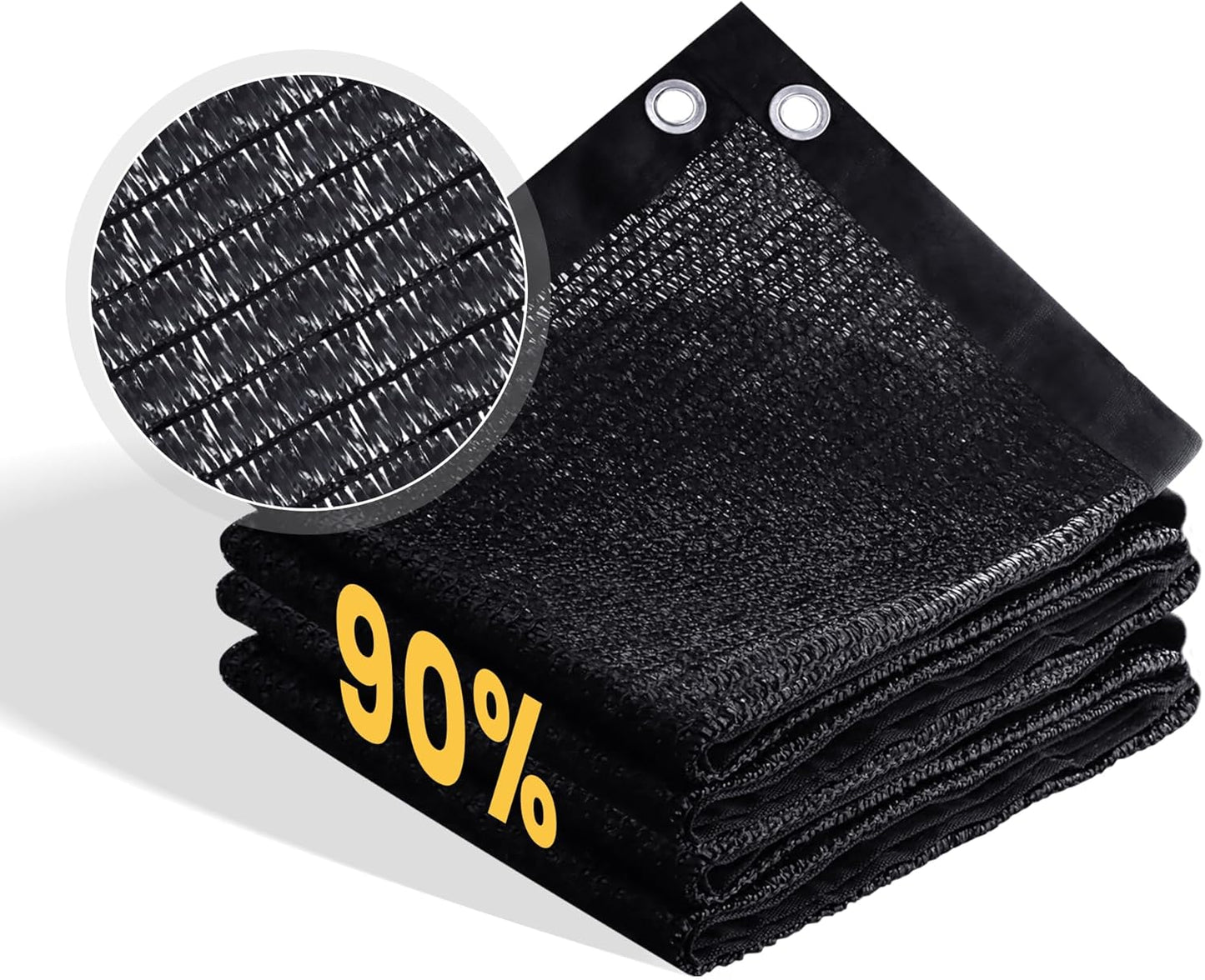 VICLLAX 90% Shade Cloth, 13x20FT Durable Black Mesh Trap with Every 3 FT Grommet, Sun Shade Fabric Netting for for Plants Cover, Greenhouse, Chicken Coop, Barn Kennel, Garden Patio
