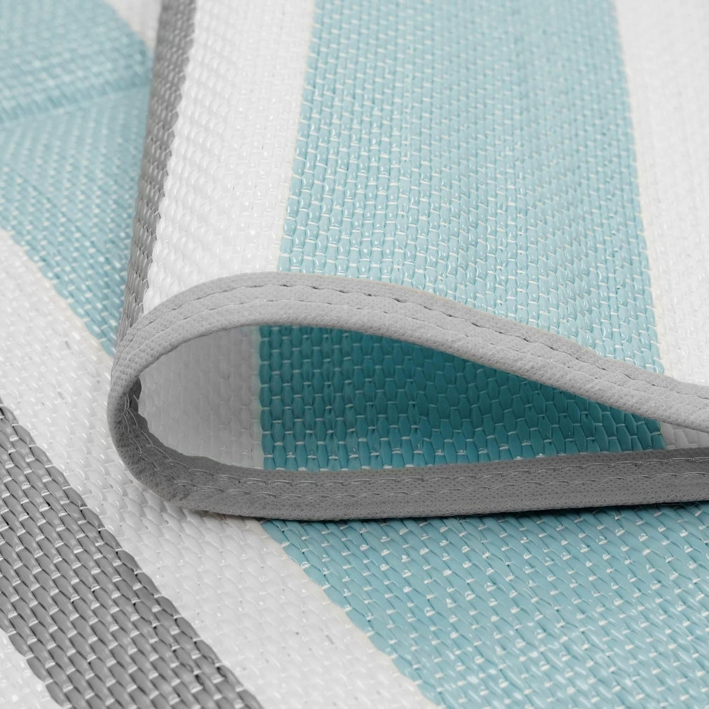Reversible Plastic Straw, Water Resistant Outdoor Rug 6x9 - Modern Outdoor Patio Rug, Also for Deck, Porch, Camp, Camping, Entryway, RV - Waterproof Outside Area Rug