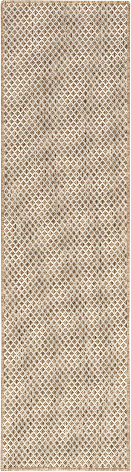 Nourison Home Courtyard Jute Ivory 2' x 6' Area Rug - Easy Clean, Non Shedding, Bed Room, Living Room, Dining Room, Kitchen (6' Runner)