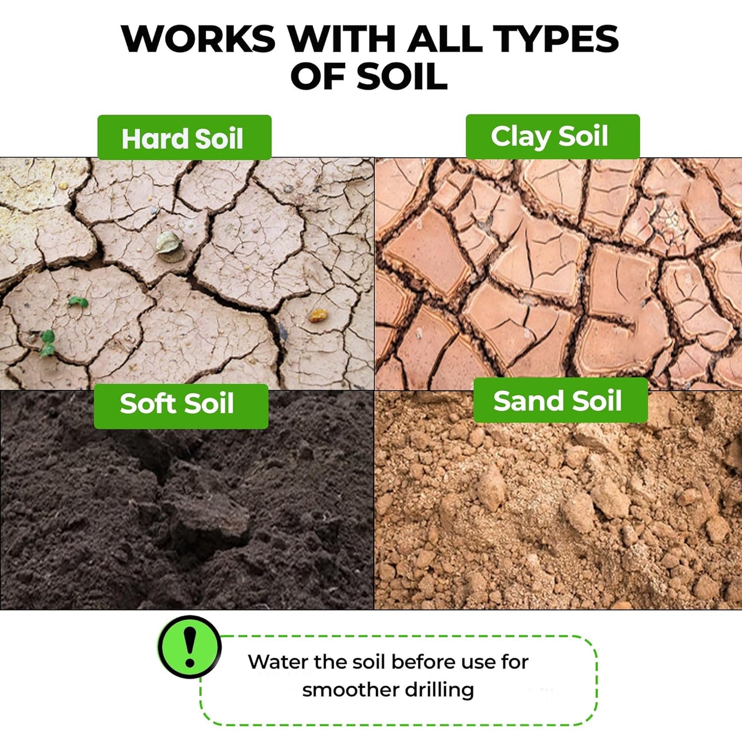 K-Brands Auger Drill Bit for Planting – 1.6 x 9 Inch - Spiral Hole Planter for Bulbs, Bedding Plants, and Umbrella Holes - 3/8 Inch Hex Drive