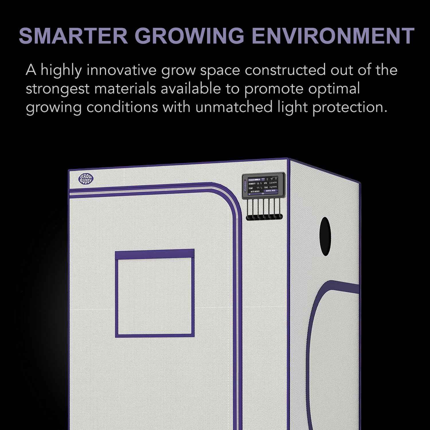 Grow Tent, White 36"X36"X72"High Reflective Mylar Canvas with Observation Window and Floor Tray for Hydroponic Indoor Plant Growing (White, 36"X36"X72")
