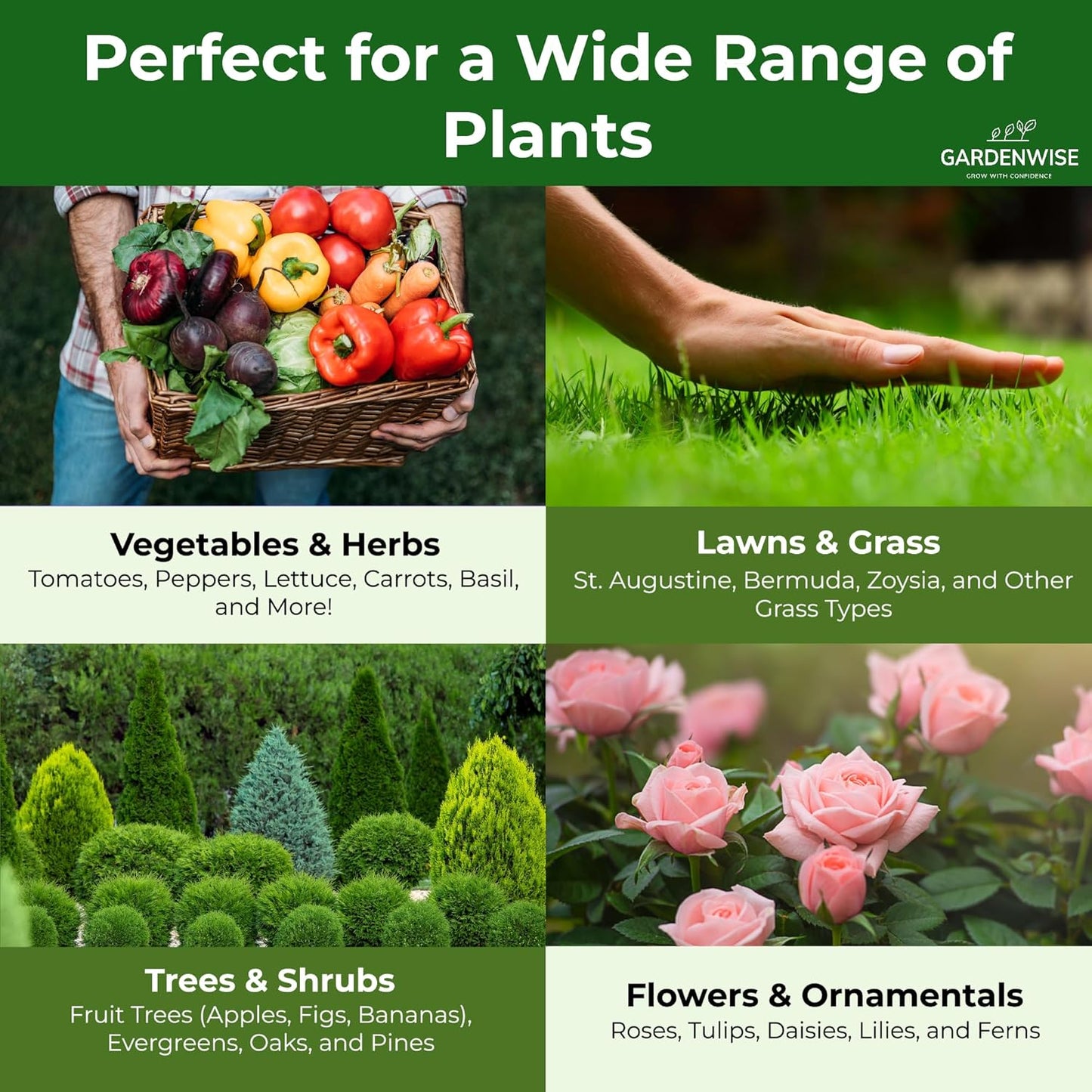 10-10-10 Plant Fertilizer Slow Release - 10 10 10 All Purpose Granular Garden Fertilizer for Vegetables, Tomato, Arborvitae, Shrubs, Rose, Flowers, Fruit, Fig Trees (5 QUARTS)