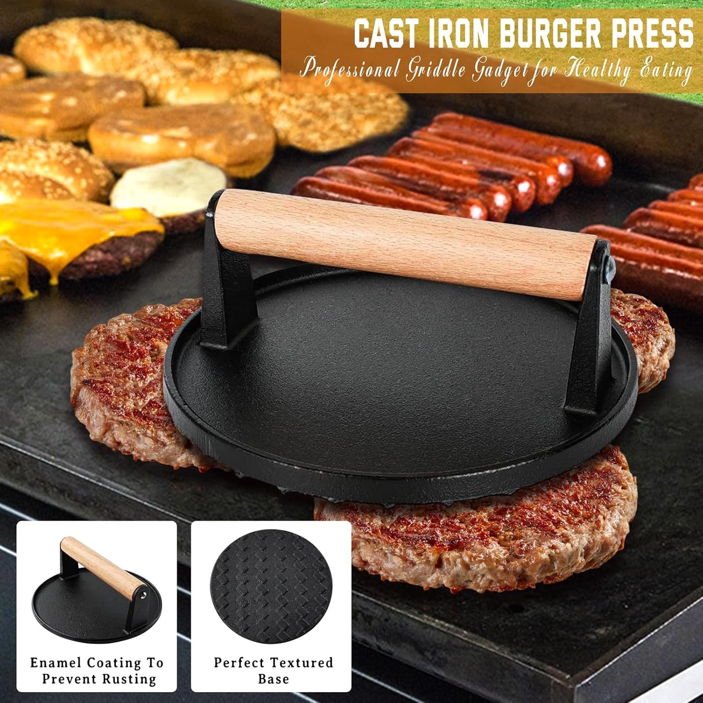 27 PCS Griddle Accessories Kit, Flat Top Grill Accessories Set for Camping, Professional Grill Spatula Set with Melting Dome, Burger Press for Outdoor BBQ Cooking