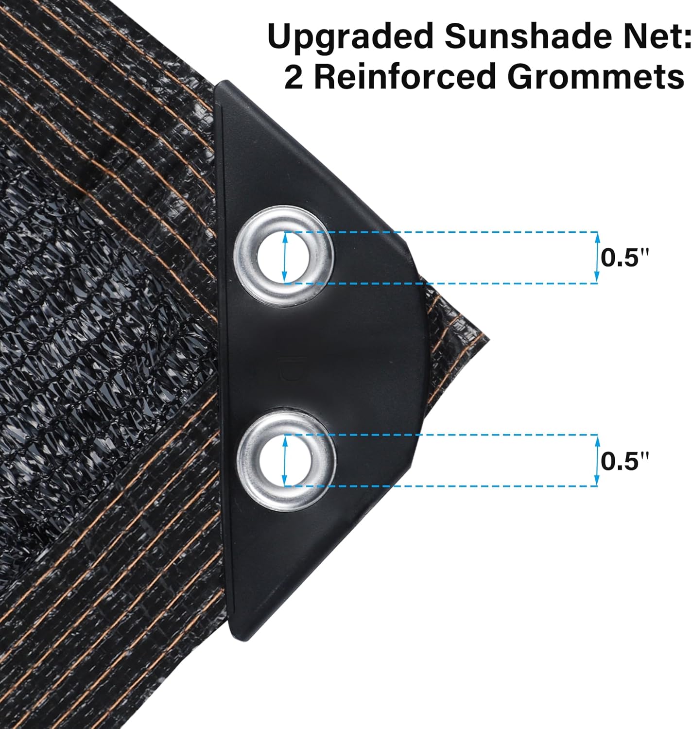 winemana Black Shade Cloth 40%, 6.6x20 FT Mesh Tarp - Garden Shade for Greenhouse, Patio, Vegetables, Plants Cover and Chicken Coops, Sun Shade Net for Outdoor Protection with Reinforced Grommets