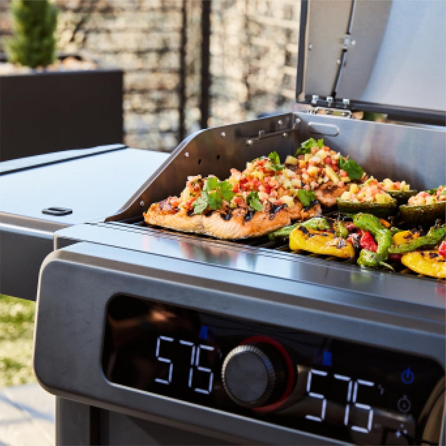 Current® Model G Dual Zone Grill, Smart Electric Outdoor Grill with 200°F to 700°F Range for Searing & Roasting, Digital Precision, Independent Heat Zones, Apartment-Friendly & Weather-Resistant
