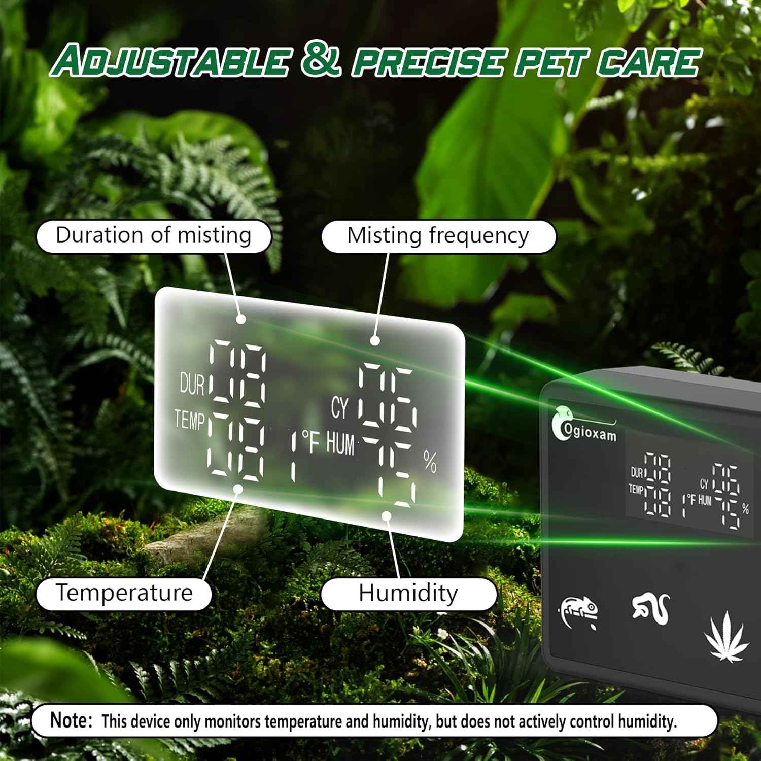 Automatic Reptile Mister System, Reptile Humidifiers Smart Misting System