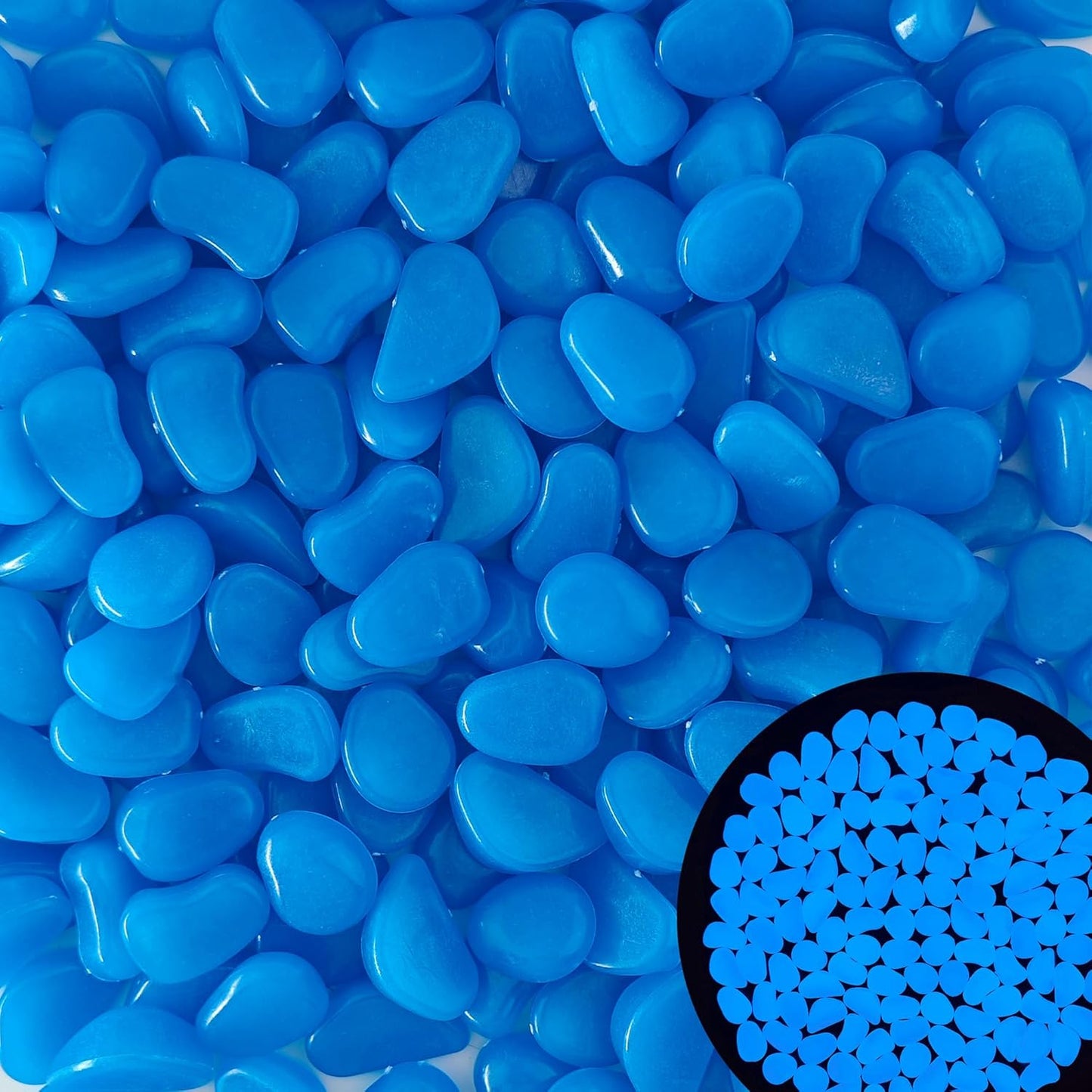 3.5LB 25-27mm Glow in The Dark Outdoor Rocks Glowing Rocks for Driveway Luminous Stones for Aquarium Glowing Stones for Garden Walkway Patio Lawn