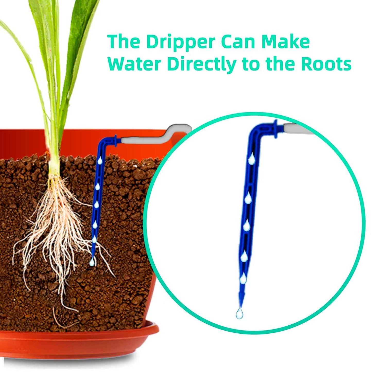 Solar Powered Drip Irrigation System, OHYEAHSPIN Solar Automatic Garden Watering Outdoor Greenhouse Accessories Supported 15 Pots Plants & 6 Timer Modes