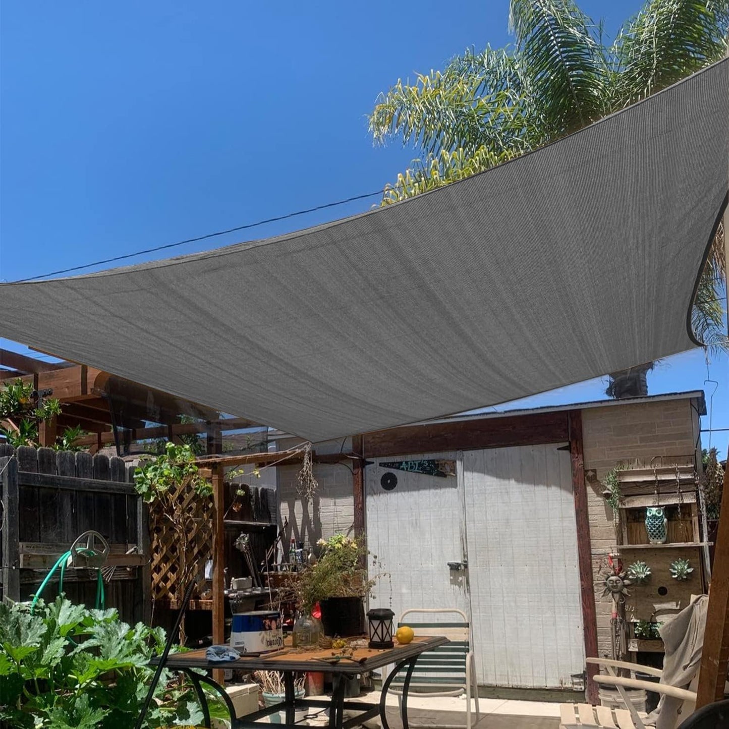 KANAGAWA 12'X22' Dark Gray Custom Size Sun Shade Sail Rectangle UV Block Canopy Cover for Patio Backyard Lawn Garden Outdoor (Customized Available)