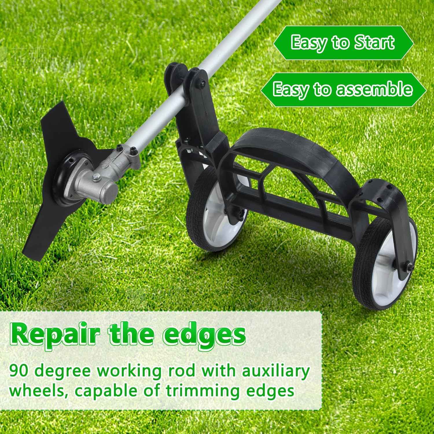 Upgraded 8-in-1 Multi-Functional Trimming Tool - 52cc 2-Cycle Gas Powered Hedge Trimmer | 9500rpm High Power Gas String Trimmer Weed Eater | High-Performance Engine | for Home Yard Garden-Orange